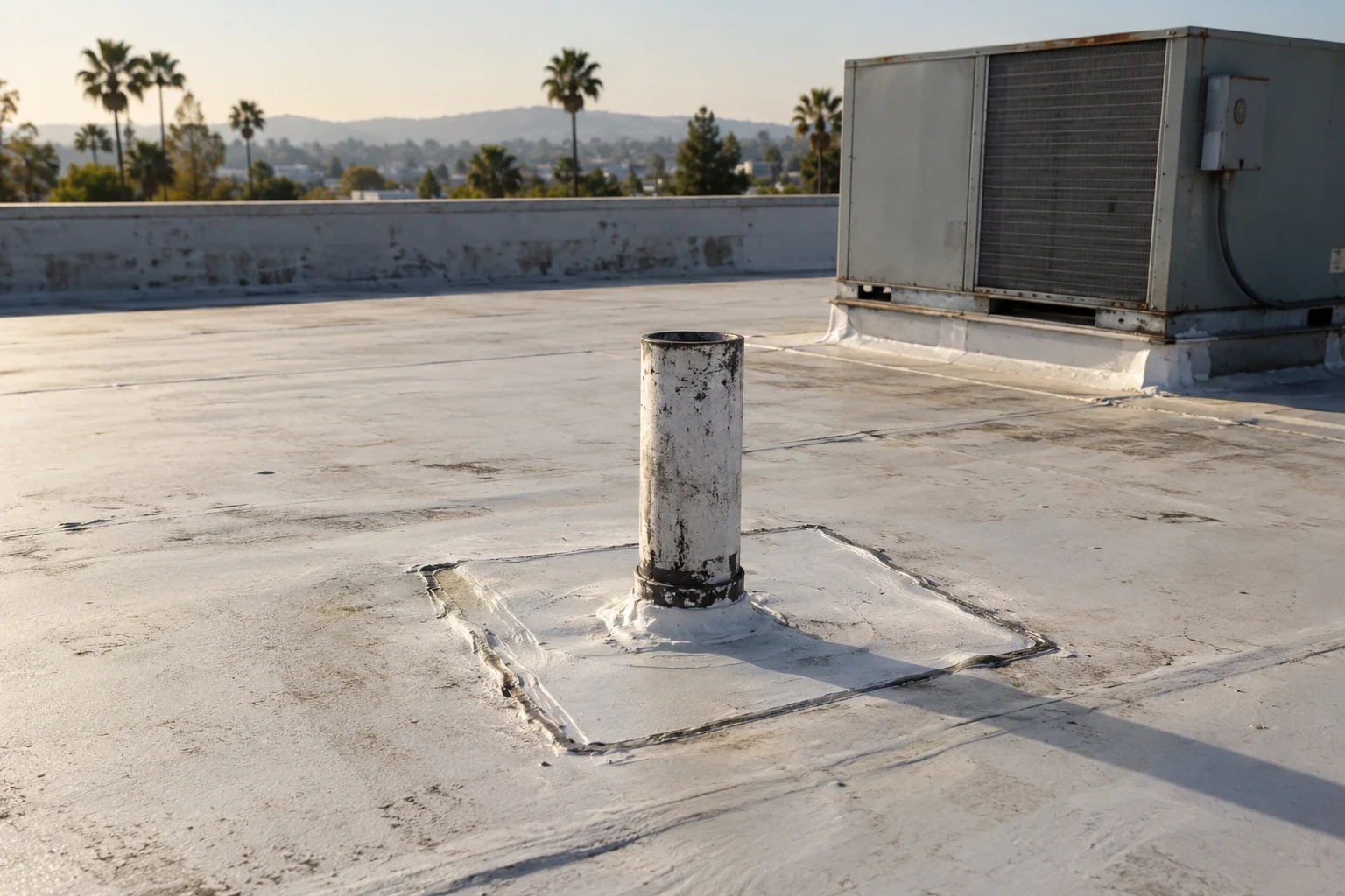 Commercial Roof Membrane Puncture Repair in Visalia, CA Commercial Roof Membrane Puncture Repair in Visalia, CA