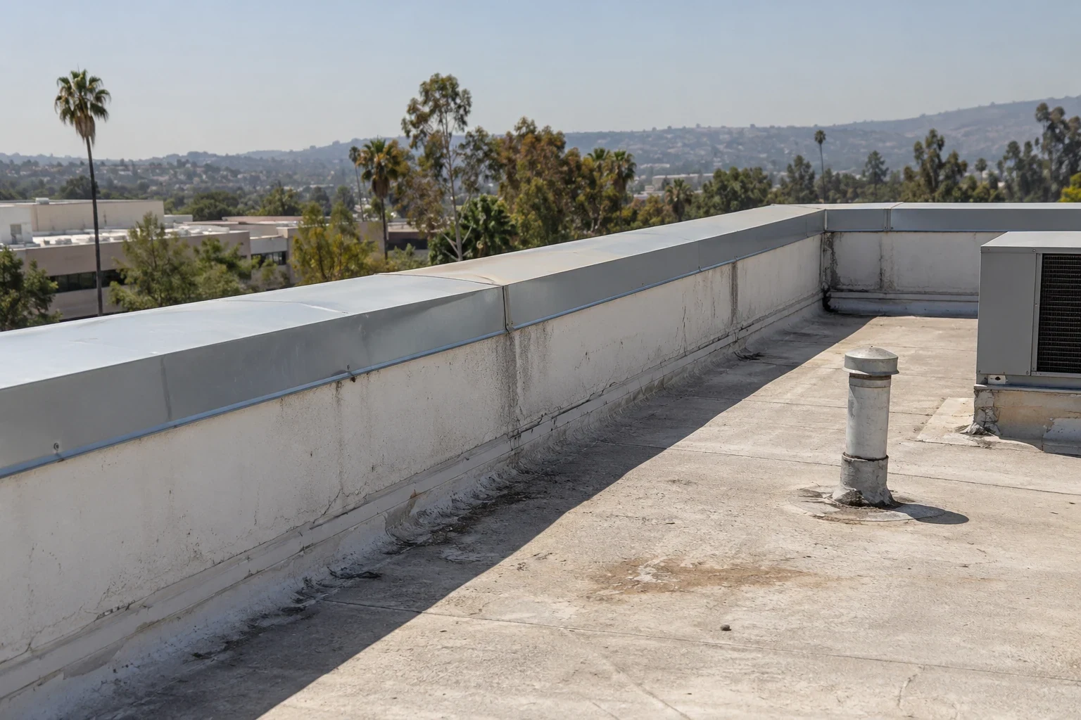 Commercial Roof Edge Metal and Gutters in Visalia, CA